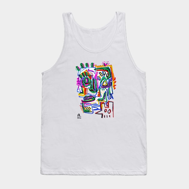 face Tank Top by Angel Rivas